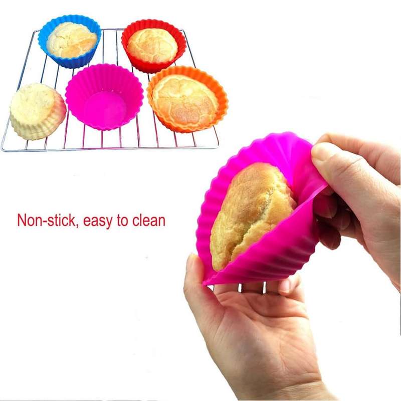 Silicone Round Mini Baking Muffin Moulds 5cm