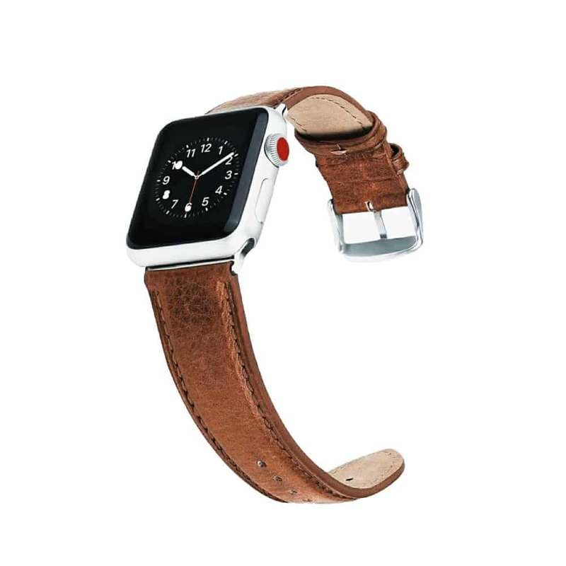 Genuine Leather Strap for 38/40/41mm Apple Watch- Black