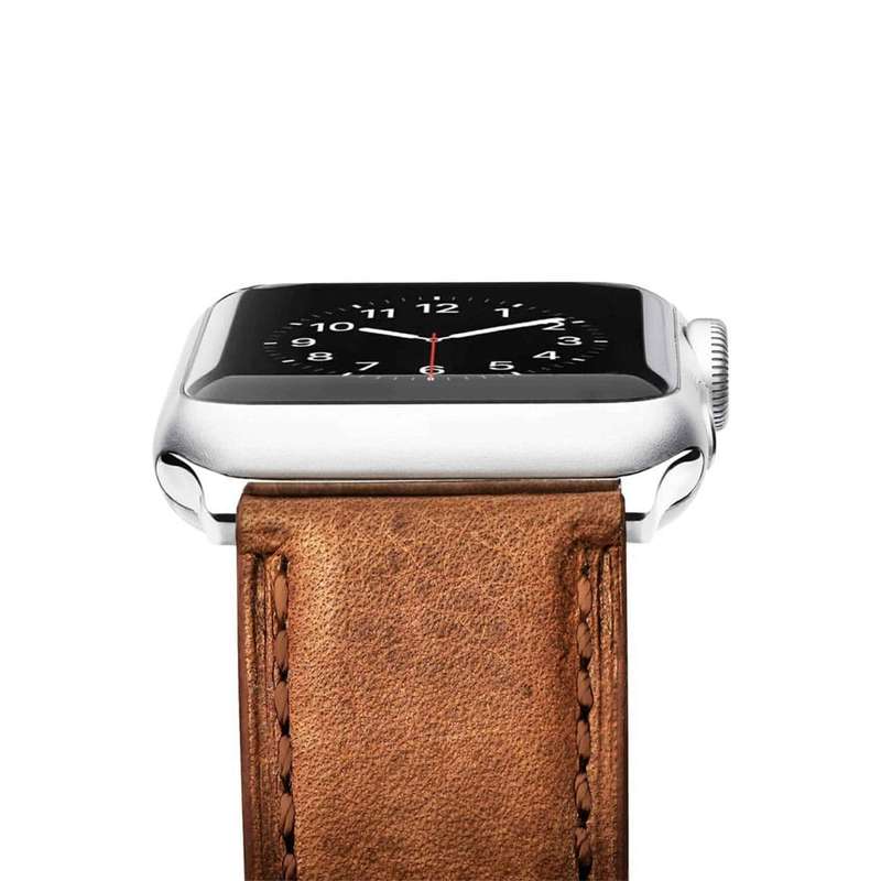 Genuine Leather Strap for 38/40/41mm Apple Watch- Black