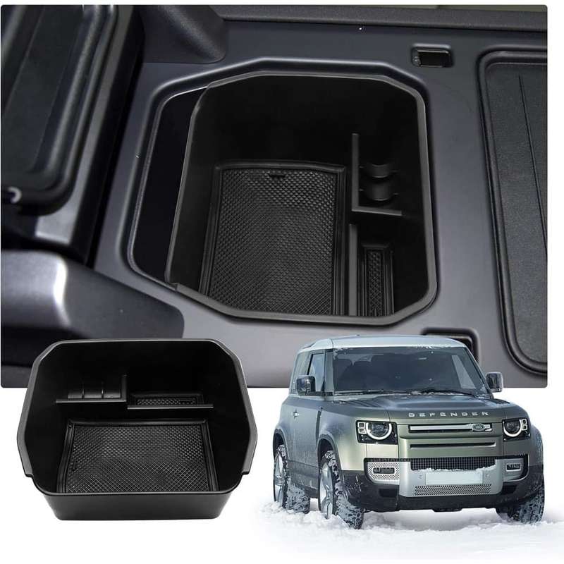 Killer Deals ABS Car Centre Console Storage Box Armrest Organizer for Land Rover Defender 2 Pack