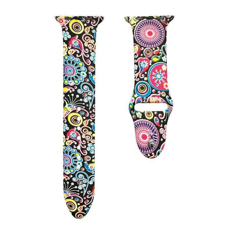 Flower Silicone Strap for 38/40/41mm Apple Watch- S/M