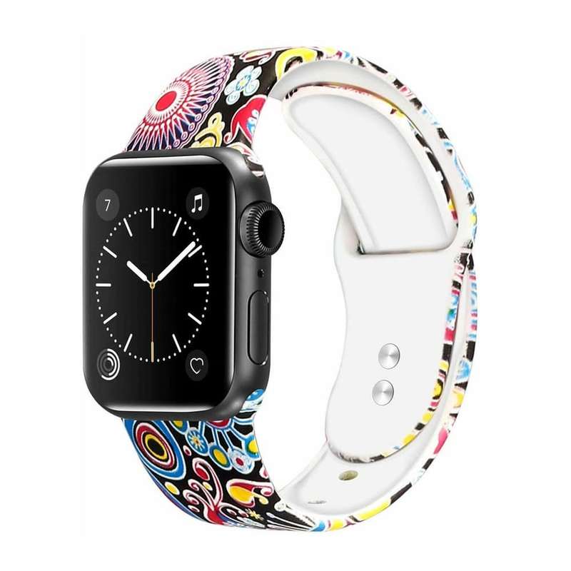 Flower Silicone Strap for 38/40/41mm Apple Watch- S/M