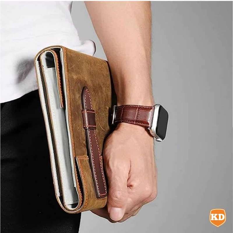 Stylish Leather Strap for Apple iWatch 38/40/41mm - Brown