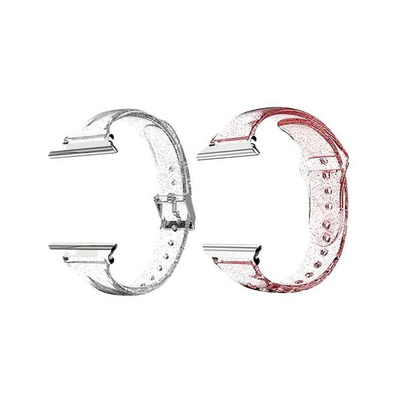 Killer Deals Transparent Glitter TPU Strap Band for Apple Watch 42/44/45/49mm - Silver