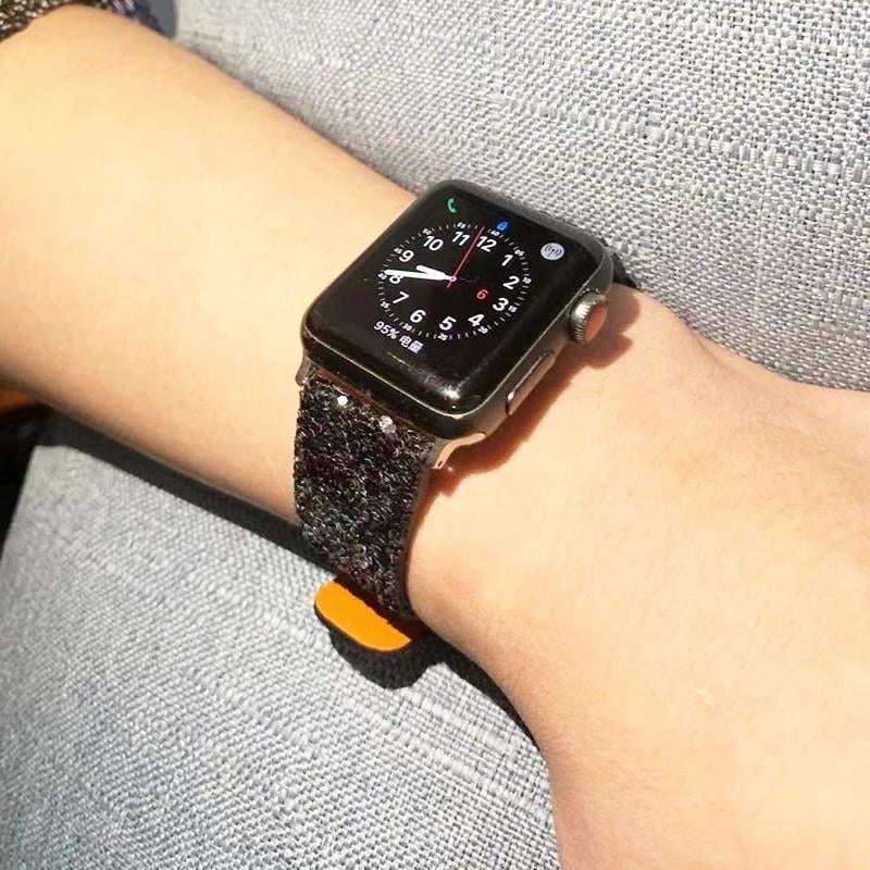 Silicone Strap for 38/40/41mm Apple Watch- Black
