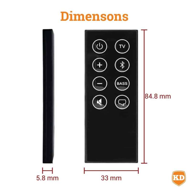 Replacement Remote Control for Bose Solo TV Speaker & Soundbar