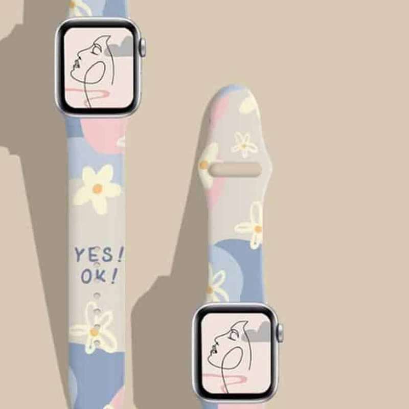 Silicone Strap for Apple Watch 38/40/41mm - Four Leaf Clover