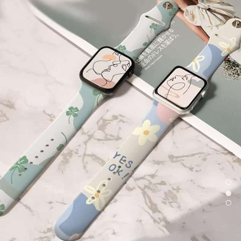 Silicone Strap for Apple Watch 38/40/41mm - Four Leaf Clover
