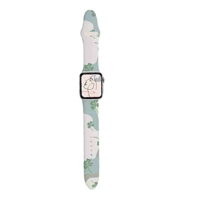 Killer Deals Silicone Strap for 42/44/45/49mm Apple Watch - Four Leaf Clover