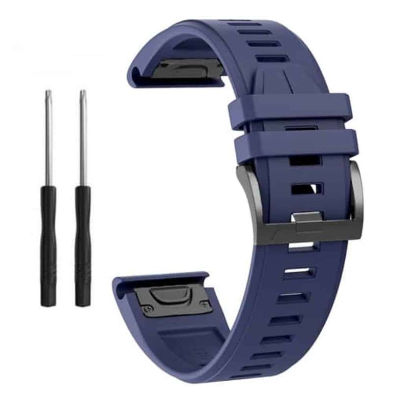 Killer Deals 22mm Silicone Strap for Garmin Fenix 5/ 6/ 7/ 745/ 945/ S60- Midnight Blue