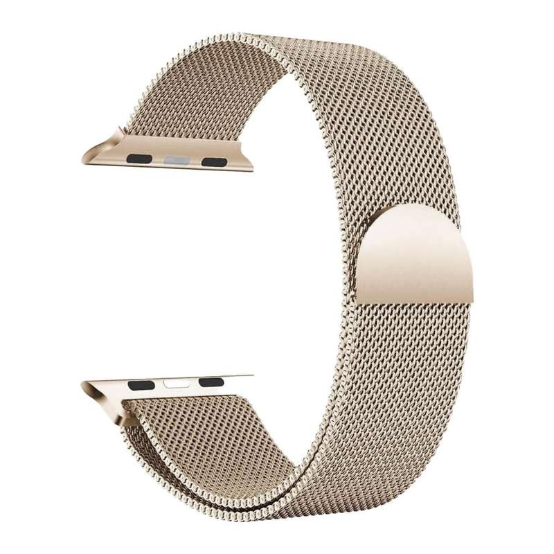 Killer Deals Stainless Steel Milanese Loop Strap for 42/44/45/49mm Apple Watch- Retro Gold