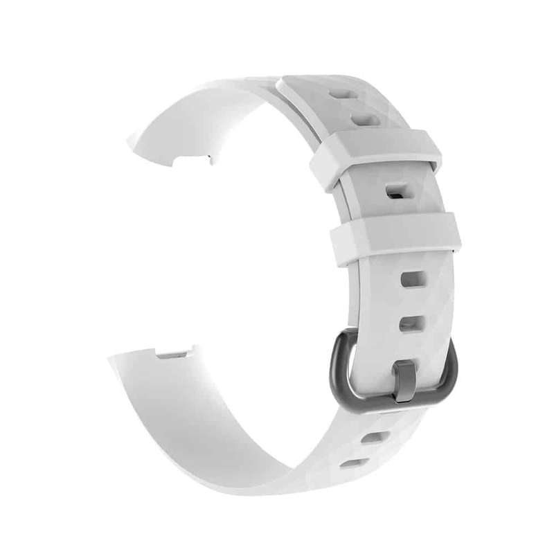 Silicone Strap for Fitbit Charge 3/4, Sense S/M - White