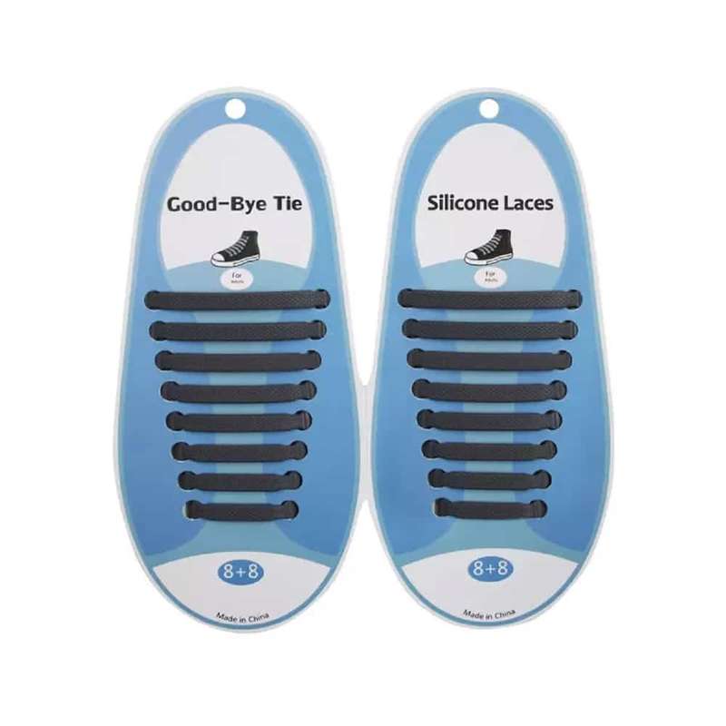 Killer Deals elastic lazy no-tie silicone speed laces - Grey (Adults)