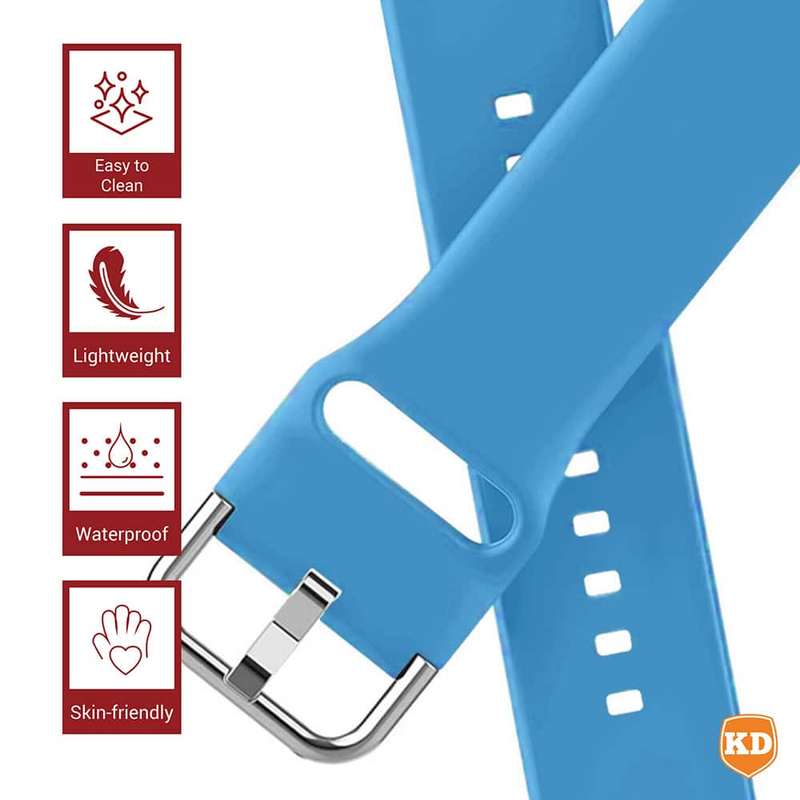 Killer Deals Silicone Strap for 42/44/45/49mm Apple Watch- Frost Blue