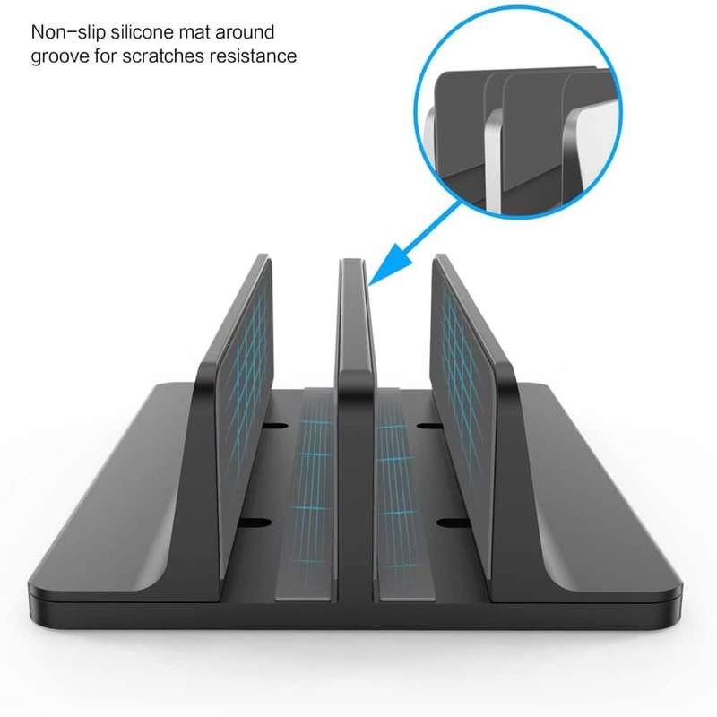 Killer Deals Aluminum Double Vertical Desktop Laptop Tablet Stand