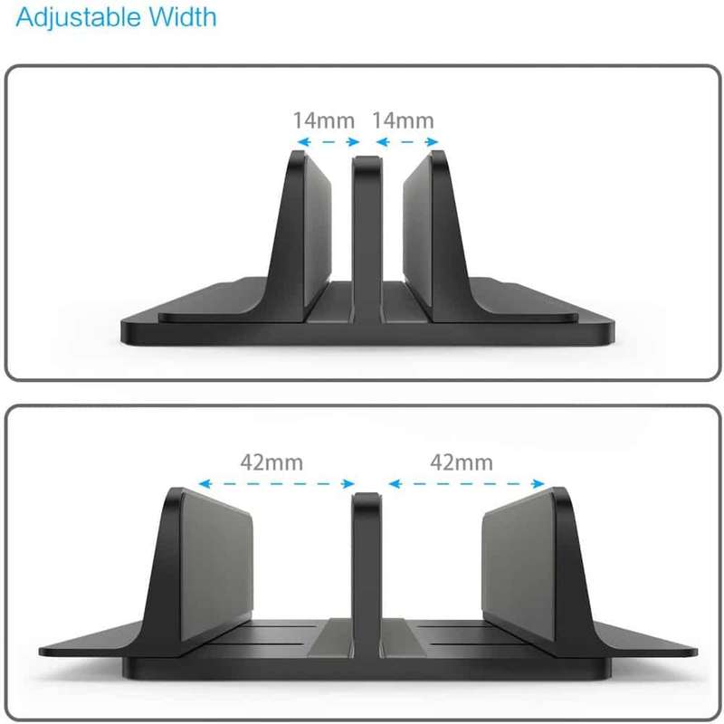 Killer Deals Aluminum Double Vertical Desktop Laptop Tablet Stand