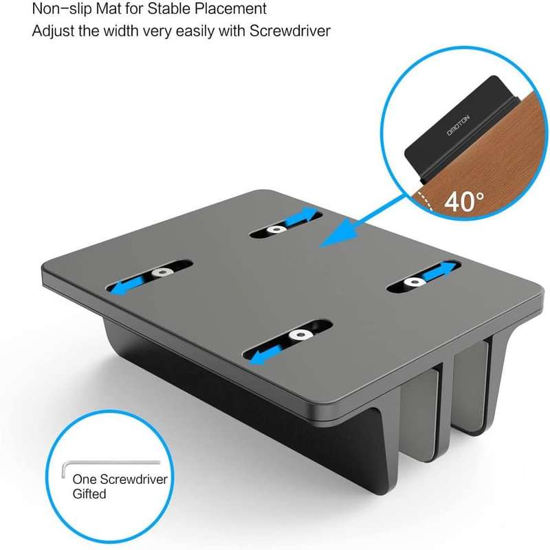 Killer Deals Aluminum Double Vertical Desktop Laptop Tablet Stand