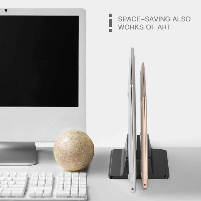 Killer Deals Aluminum Double Vertical Desktop Laptop Tablet Stand