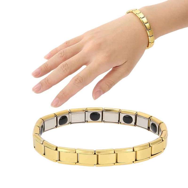 Killer Deals Magnetic Therapy Titanium Stainless Steel Bracelet- Gold