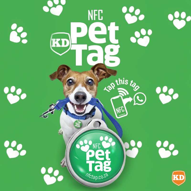 NFC Lost Pet Tag- Tap to WhatsApp
