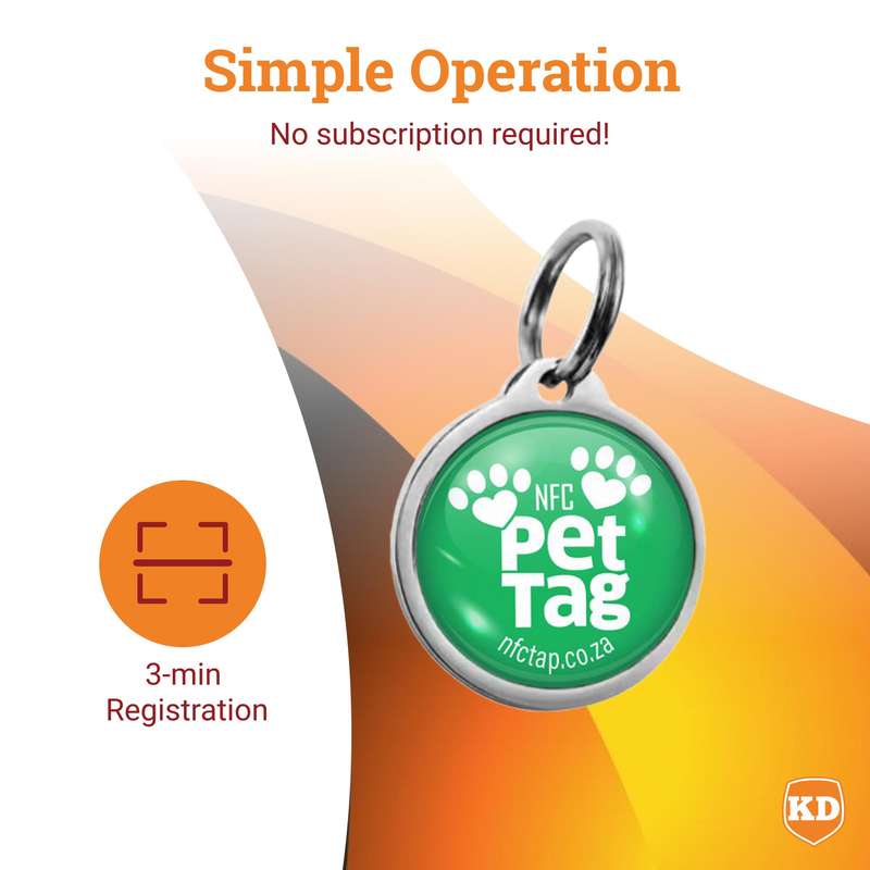 NFC Lost Pet Tag- Tap to WhatsApp