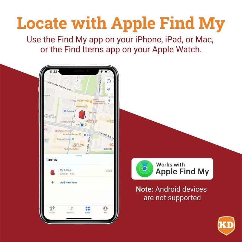 Killer Deals GPS Tracker Tag & Case for Apple Find My- Anti-Loss Cars Pets Kids