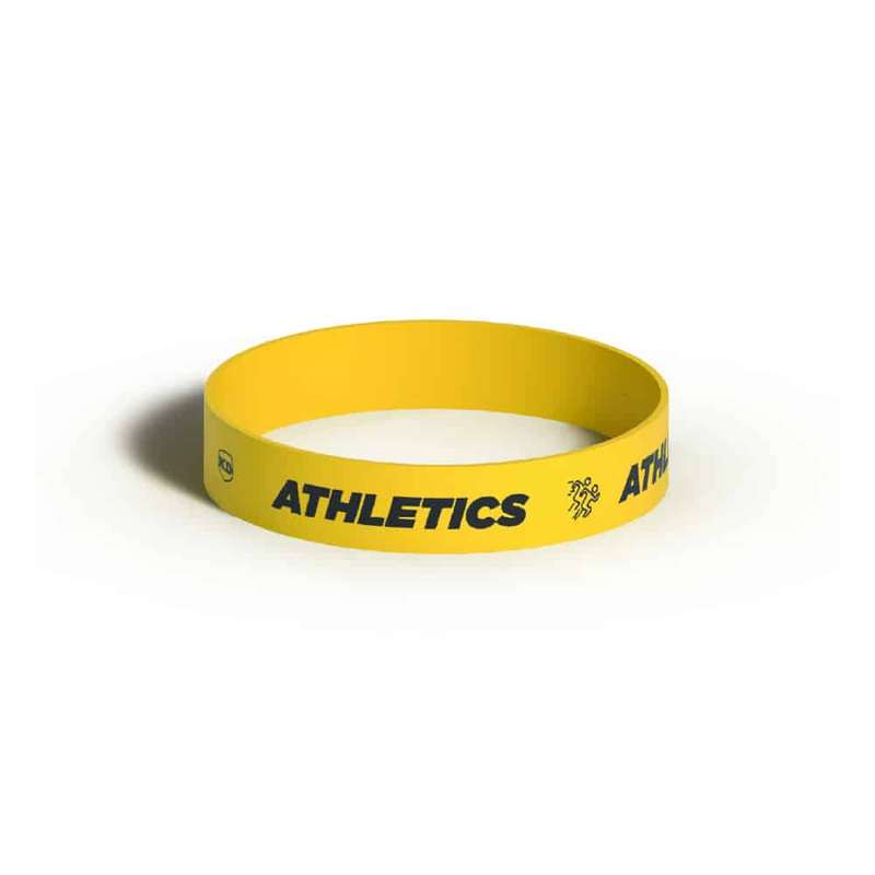 Killer Deals Debossed "Athletics" Silicone Wristband Bracelet- 6 Pack