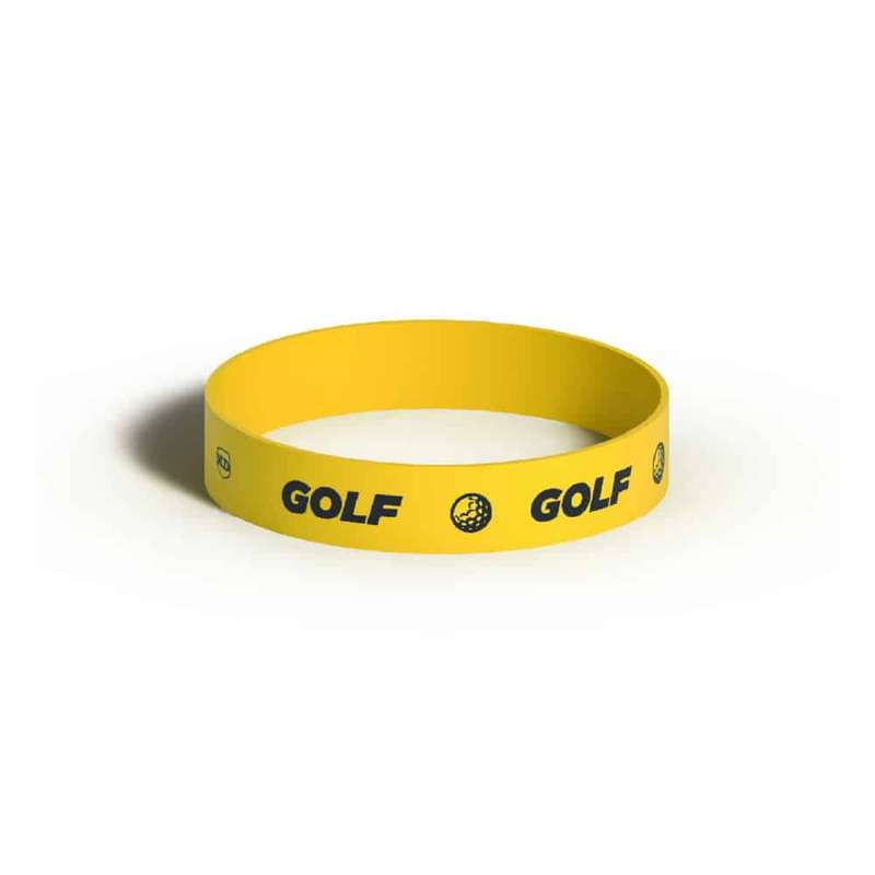 Killer Deals Debossed "Golf" Silicone Wristband Bracelet- 3 Pack