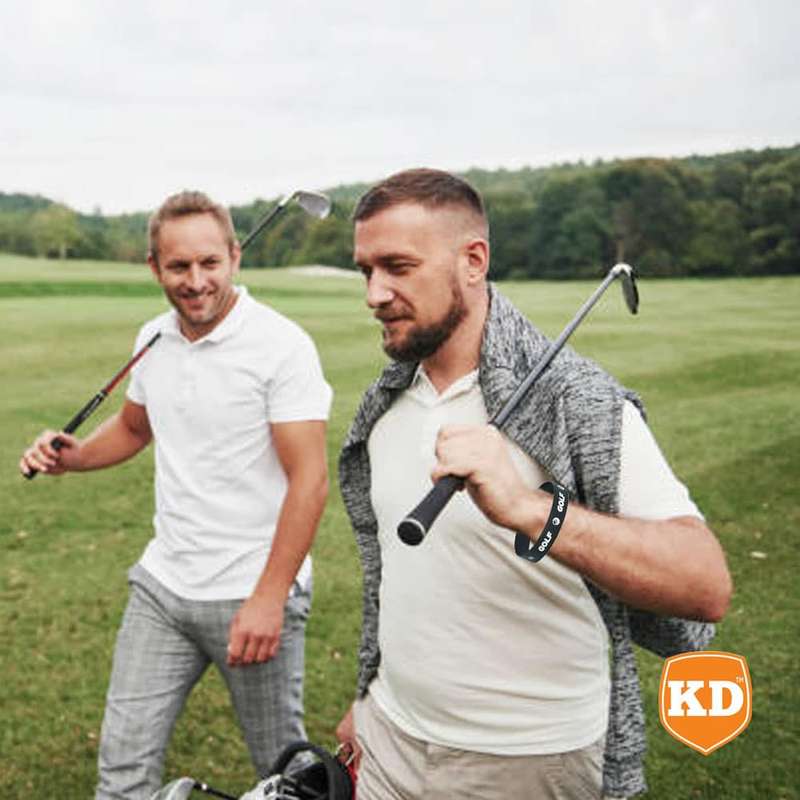 Killer Deals Debossed "Golf" Silicone Wristband Bracelet- 3 Pack