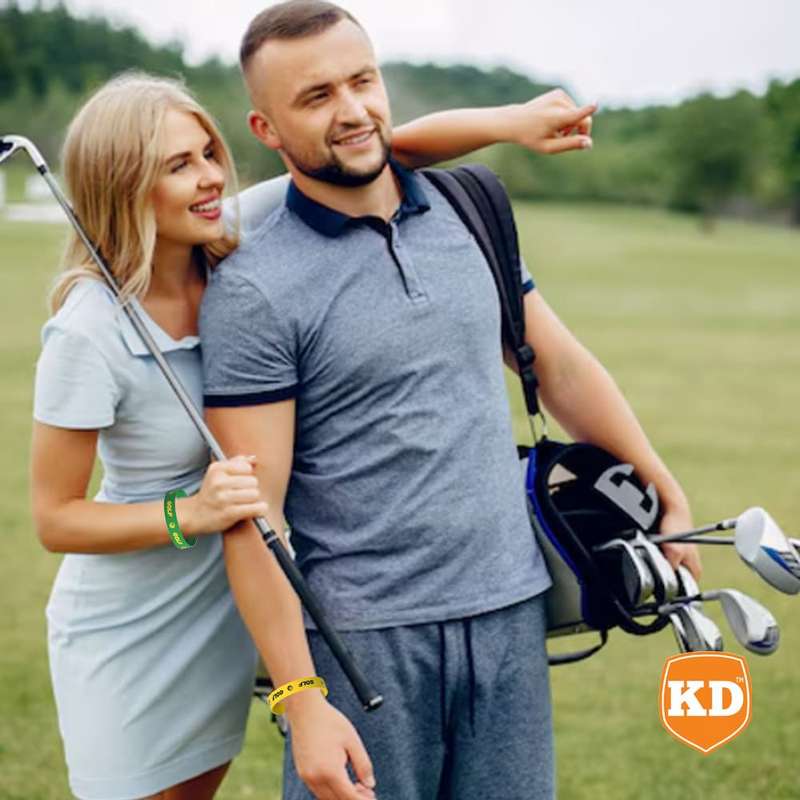 Killer Deals Debossed "Golf" Silicone Wristband Bracelet- 3 Pack