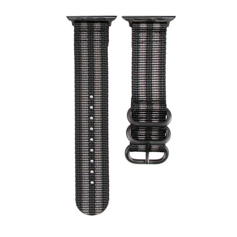 38/40/41mm Apple Watch nylon strap - Black & grey