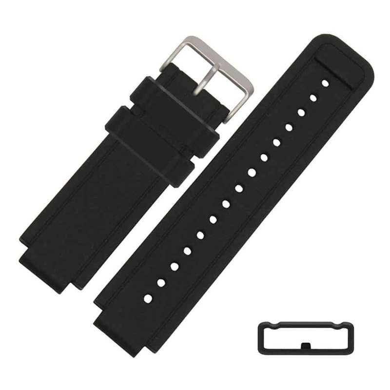 Killer Deals 26mm Universal Watch Silicone Strap Loop Keepers (x8)- Black