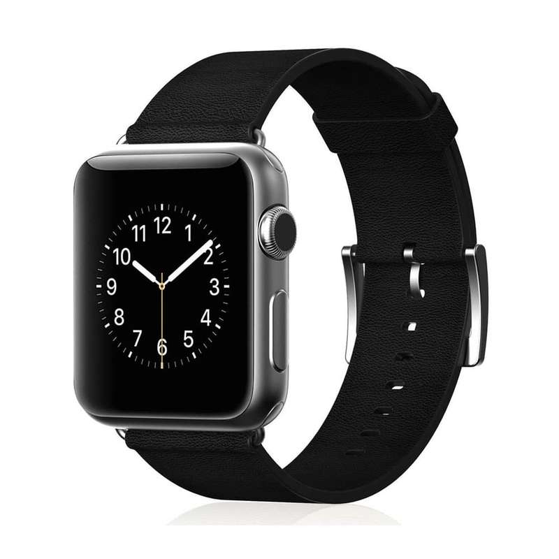 Killer Deals Adjustable Leather Strap for 38/40/41mm Apple Watch- Black