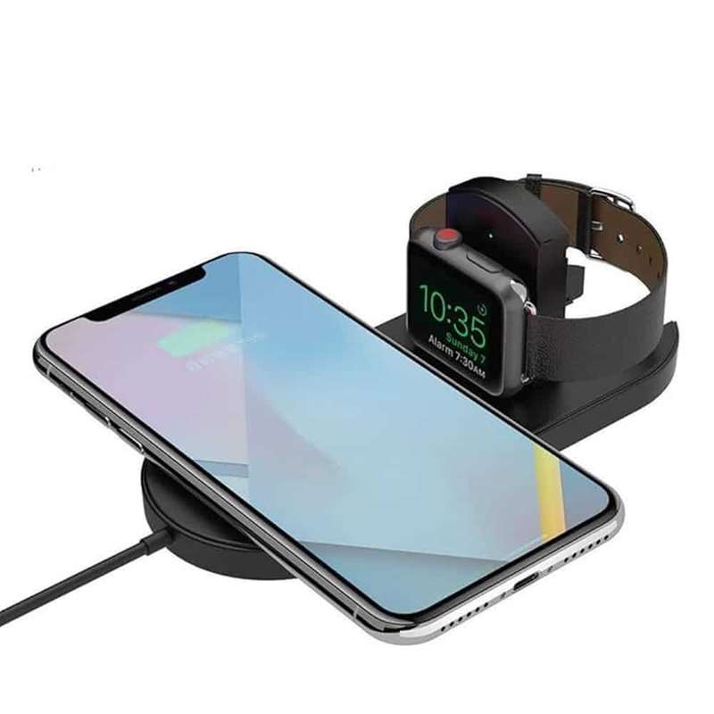 Killer Deals 2-in-1 Wireless Fast Charging Dock for iPhone Watch Samsung 2 Pack