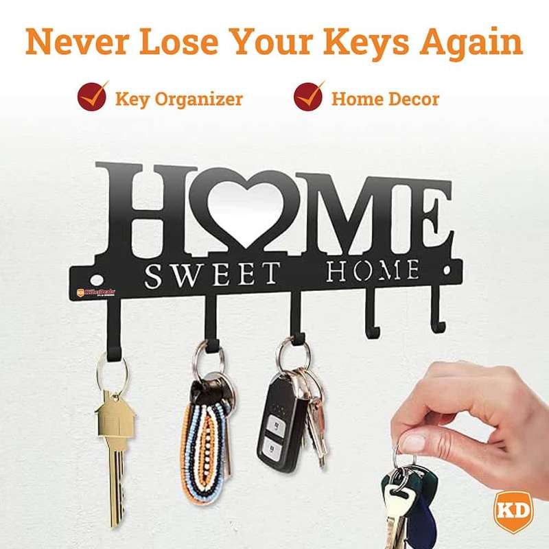 Wall Mounted Home Experience Key Holder Organizer Hook Hanger Rack