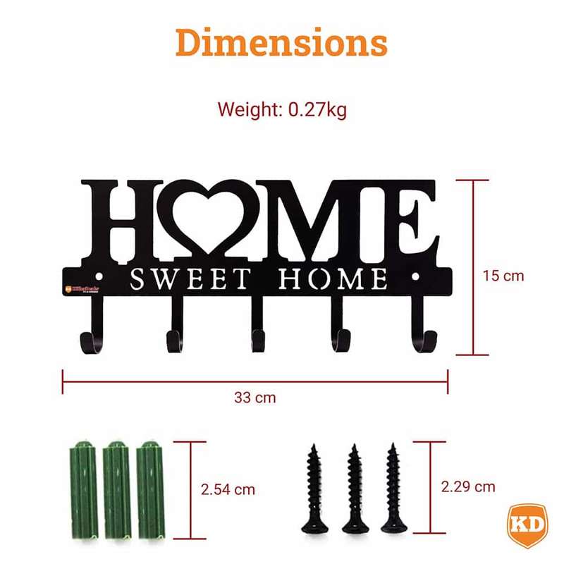 Wall Mounted Home Experience Key Holder Organizer Hook Hanger Rack
