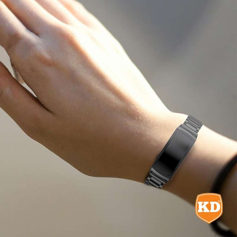 Killer Deals 18mm Stainless Steel Strap for Samsung Gear Fit 2 SM-R360- Black