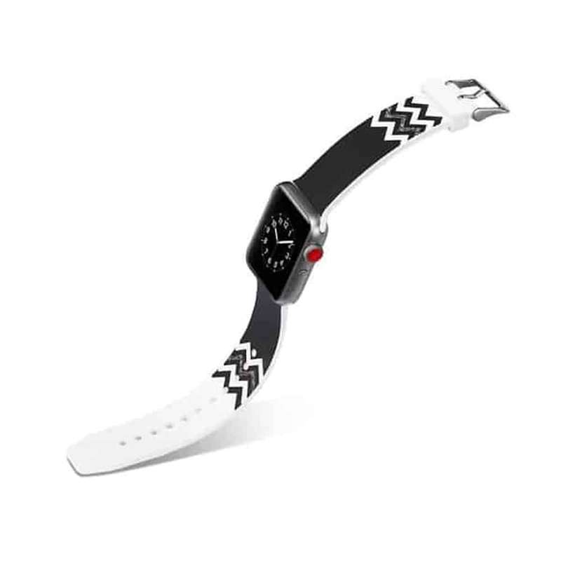 Killer Deals Silicone Strap for 38/40/41mm Apple Watch- White & Black