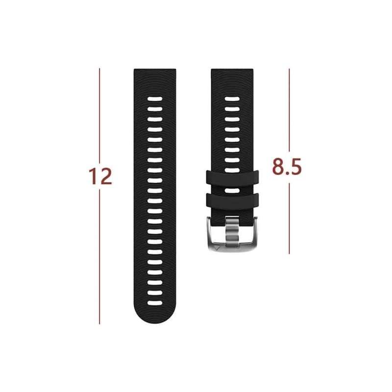 Killer Deals 20mm Silicone Strap for Garmin Vivoactive / Vivomove- Black