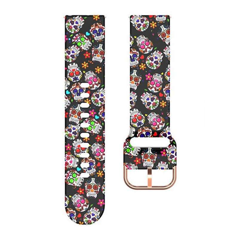 Killer Deals 22mm Universal Silicone Strap - Colour Skull