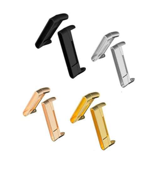Killer Deals Stainless Steel Adapter Connectors for Fitbit Versa 3- Silver
