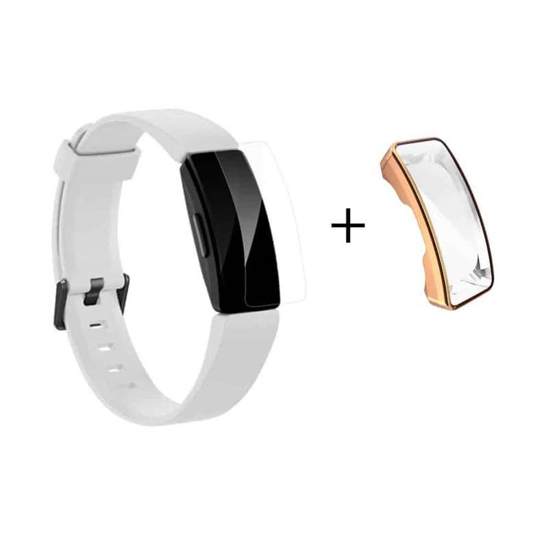 Killer Deals Fitbit Inspire/HR TPU case (R. gold) + screen protector Combo
