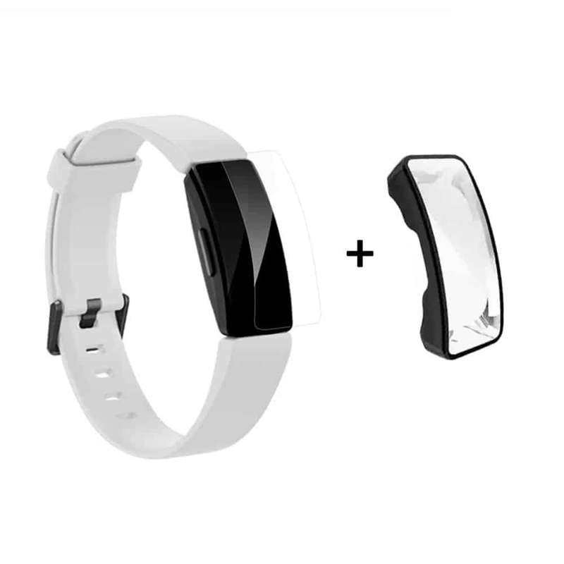 Fitbit Inspire/HR TPU case (black) + screen protector Combo