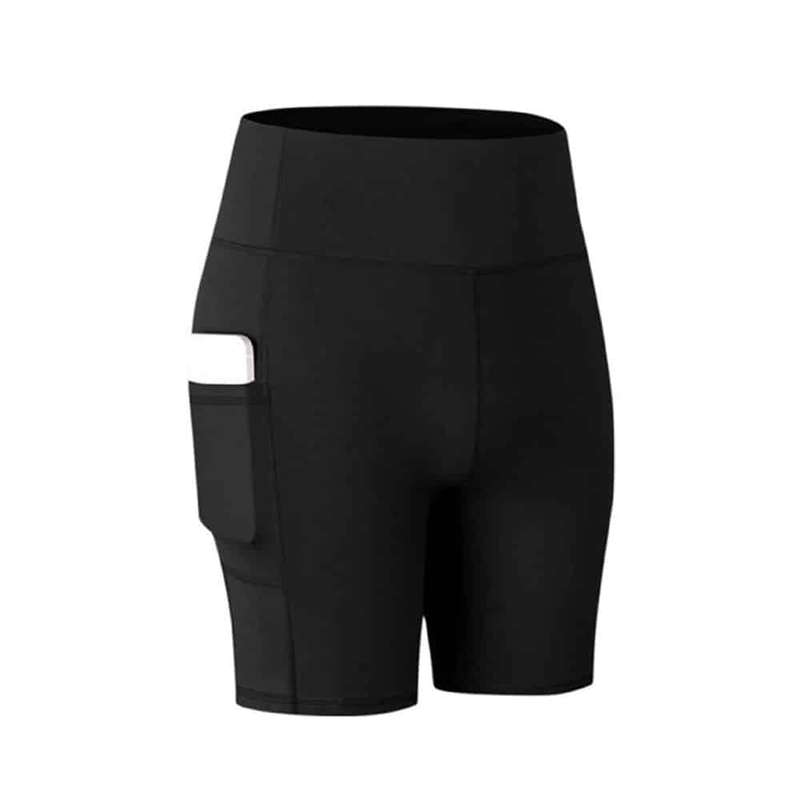 Killer Deals High Waist Biker Shorts Yoga Workout Running Compression Exercise Shorts Side Pocket...