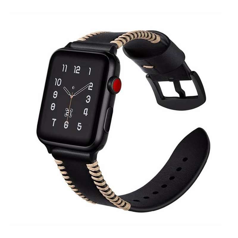 Leather Strap for 38/40/41mm Apple Watch- Brown