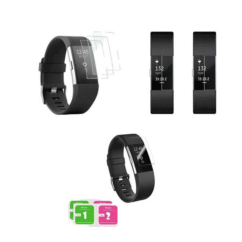 Killer Deals 31mm Scratch-Free TPU Screen Protector Film for Fitbit Charge 2 x2 Combo