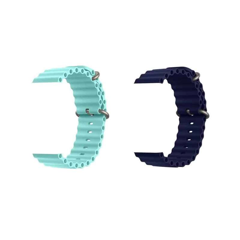 Marine Silicone Strap for 42/44/45/49mm Apple Watch - Frost Blue