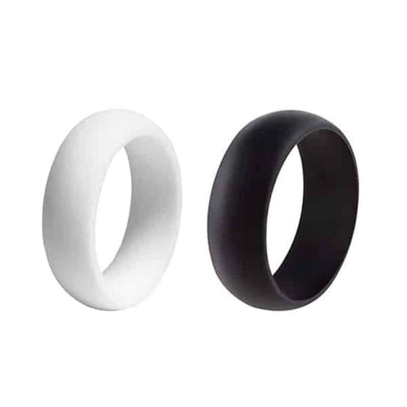 Killer Deals 8mm Men's Wedding Silicone Ring (USA 11 RSA V)-x2 Combo