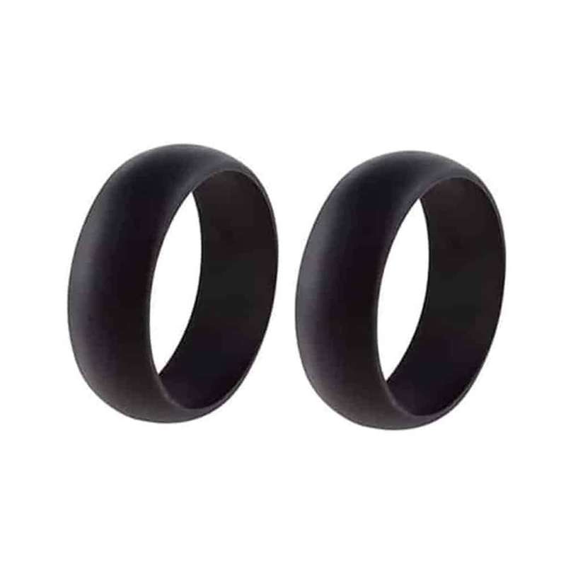 Killer Deals 8mm Men's Wedding Silicone Ring (USA 9 RSA S)-x2 Combo
