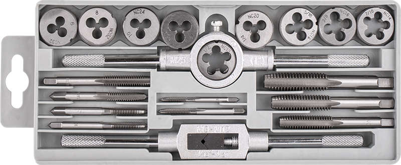20 PIECE IMPERIAL TAP & DIE SET IN PLASTIC CASE